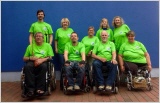 Das Bild zeigt eine Gruppenaufnahme der Teilnehmer beim Sportfest Tangerhütte. Teilnehmer: Gerhard Glauer, Martin Nagel, Gabi Nagel, Klaus Günther, Marianne Unte, Walter Roth, Natalie Günther, Asta Scholten und Elke Wenske